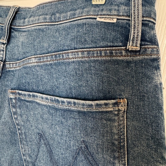 MOTHER Wide-Leg Jeans in Denim Blue - Picture 7 of 14